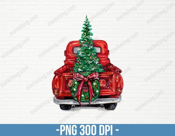 Merry Christmas Truck Sublimation, Christmas Truck PNG, Christmas Png, Christmas Tree png, Merry Christmas, Vintage Truck, CP107