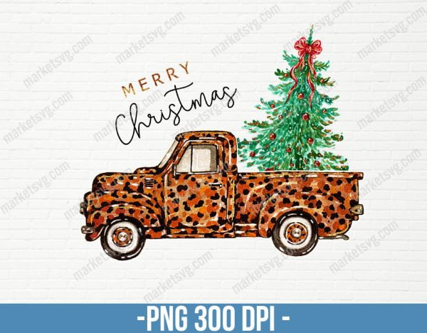 Merry Christmas Truck Sublimation, Christmas Truck PNG, Christmas Png, Christmas Tree png, Merry Christmas, Vintage Truck, CP108