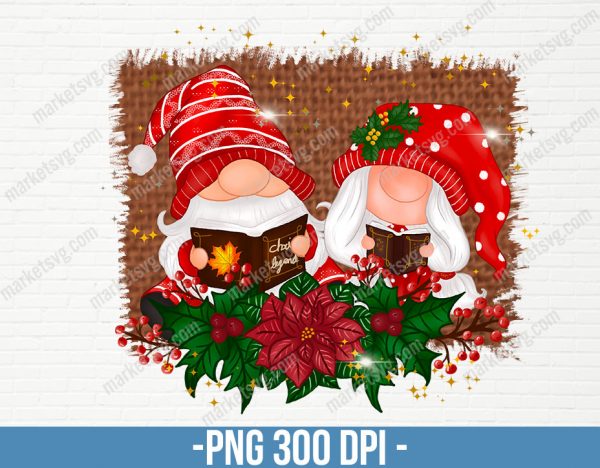 Gnome PNG, Christmas Sublimation, Ready to print, Merry Christmas Santa Gnomes PNG, Scandinavian Gnomes, Gnomes PNG, CP127