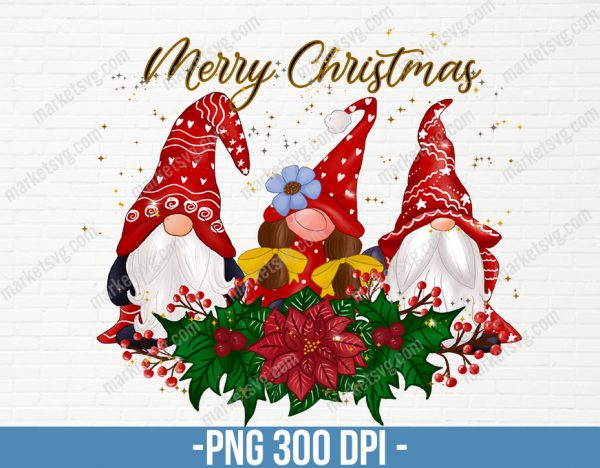 Gnome PNG, Christmas Sublimation, Ready to print, Merry Christmas Santa Gnomes PNG, Scandinavian Gnomes, Gnomes PNG, CP128