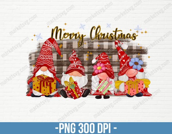 Gnome PNG, Christmas Sublimation, Ready to print, Merry Christmas Santa Gnomes PNG, Scandinavian Gnomes, Gnomes PNG, CP132