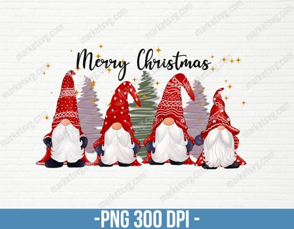 Gnome PNG, Christmas Sublimation, Ready to print, Merry Christmas Santa Gnomes PNG, Scandinavian Gnomes, Gnomes PNG, CP137