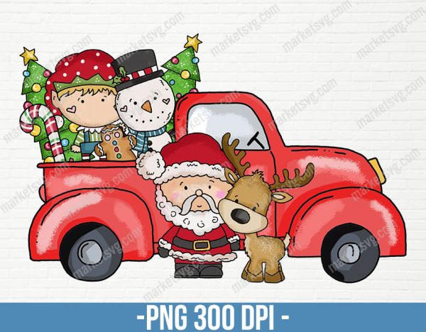 Merry Christmas Truck Sublimation, Christmas Truck PNG, Christmas Png, Christmas Tree png, Merry Christmas, Vintage Truck, CP146
