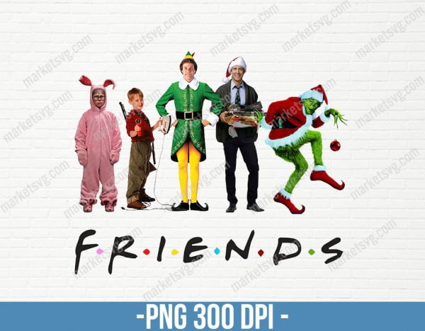 Christmas Friends Themed Sublimation PNG, Merry Christmas png, Christmas sublimation designs downloads, digital download, CP147