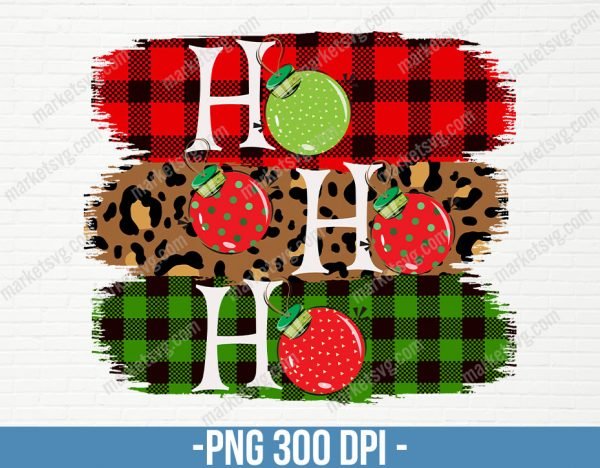Merry Christmas Ho Ho Ho, Leopard Christmas, Christmas Tree Png, Gemstone Turquoise, Merry Christmas, Sublimation Design, CP23
