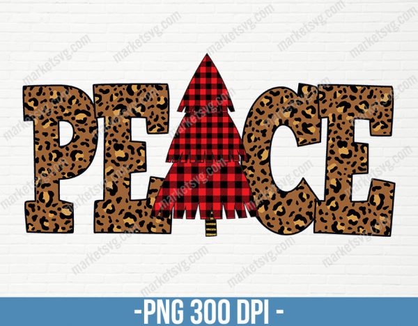 Leopard Peace Christmas, Merry Christmas png, Christmas sublimation designs downloads, digital download, sublimation graphics, CP37