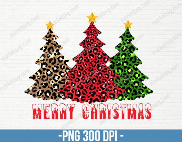 Christmas Tree PNG, Christmas Trees Sublimation, Sublimation Christmas, Leopard, Christmas PNG, Leopard Png, CP39