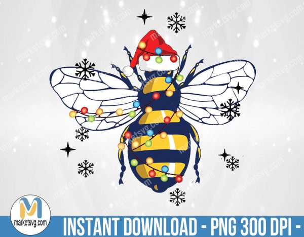 Bee Christmas Sublimation, Sublimation Png, Sublimation, PNG File, PNG, CP431