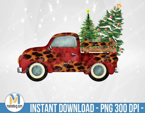 Truck Christmas Sublimation, Sublimation Png, Sublimation, PNG File, PNG, CP432