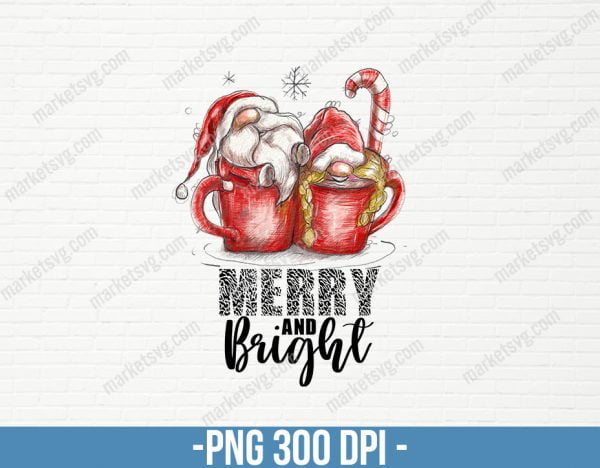 Merry and Bright Png, Merry Christmas Sublimation Png, Christmas Sublimation, Merry and Bright Sublimation, Christmas Png, CP46