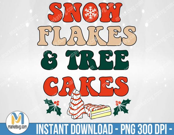 Tree Cakes Christmas Sublimation, Sublimation Png, Sublimation, PNG File, PNG, CP468