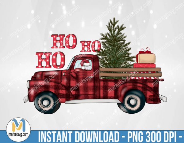 Christmas Truck, Merry Christmas, Sublimation Png, Sublimation, PNG File, PNG, CP474