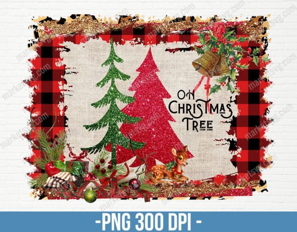 Christmas, Oh Christmas tree clipart, Christmas png file for sublimation printing, leopard christmas tree clipart, Christmas shirt design, CP64