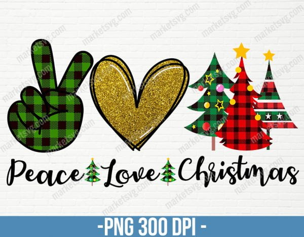 Sublimation Peace Love Christmas Tree,Merry Christmas png, Christmas sublimation designs downloads, digital download, CP68