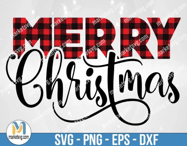 Merry christmas SVG, Christmas SVG, Plaid Christmas SVG, Christmas cricut svg, FC30
