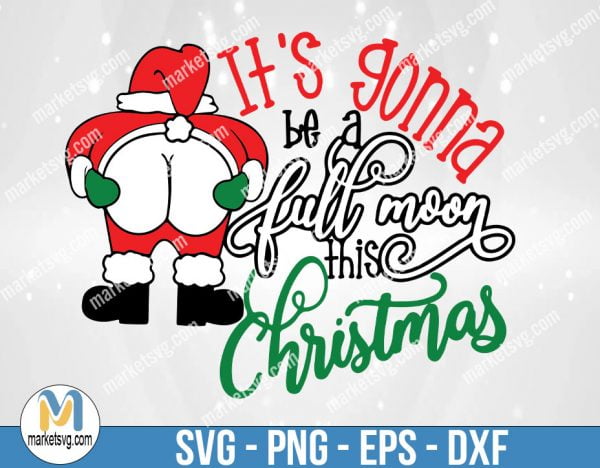Christmas Toilet Paper SVG, Full Moon Christmas SVG, Funny Toilet Paper SVG, Christmas Gag Gift Design, FC31