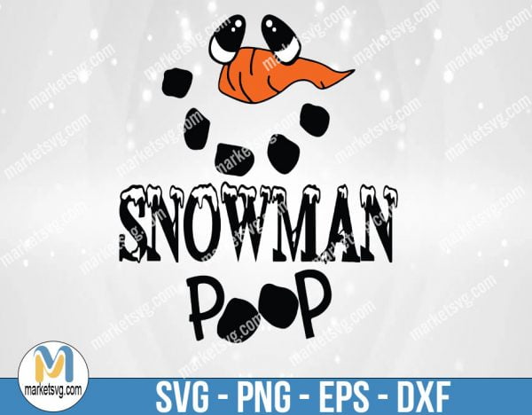 Christmas Toilet Paper SVG, Snowman Poop SVG, Funny Toilet Paper SVG, Christmas Gag Gift Design, FC39