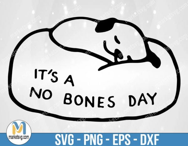 No Bones Day SVG, Bones or No Bones, Noodle the Pug SVG, No Bones SVG, Pug Shirt, Dog SVG, FFR94