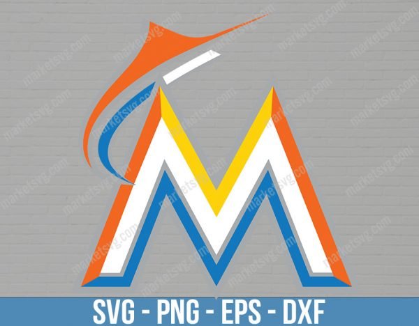 Miami Marlins Logo, Miami Marlins Logo svg, Logo svg, MLB svg, MLB Team svg, Sports svg, Cricut, MLB19