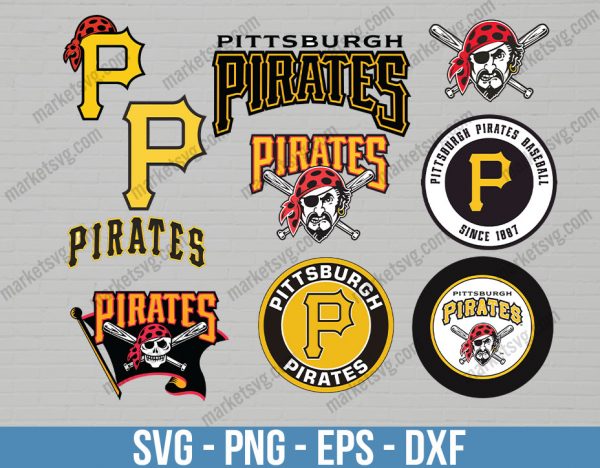 Pittsburgh Pirates Logo, Bundle svg, Pittsburgh Pirates Logo svg, Logo svg, MLB svg, MLB Team svg, Sports svg, Cricut, MLB44