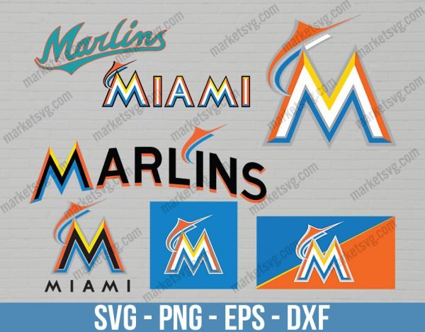 Miami Marlins Logo, Miami Marlins Logo svg, Logo svg, MLB svg, MLB Team svg, Bundle svg, Sports svg, Cricut, MLB50
