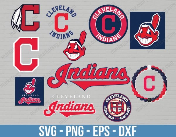 Cleveland Indians Logo, BUndle svg, Cleveland Indians Logo svg, Logo svg, MLB svg, MLB Team svg, Sports svg, Cricut, ML56