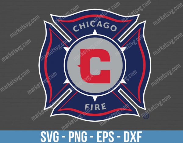 Chicago Fire Logo, Chicago Fire Logo svg, Logo svg, MLS svg, MLS Team svg, Sports svg, Cricut, ML23