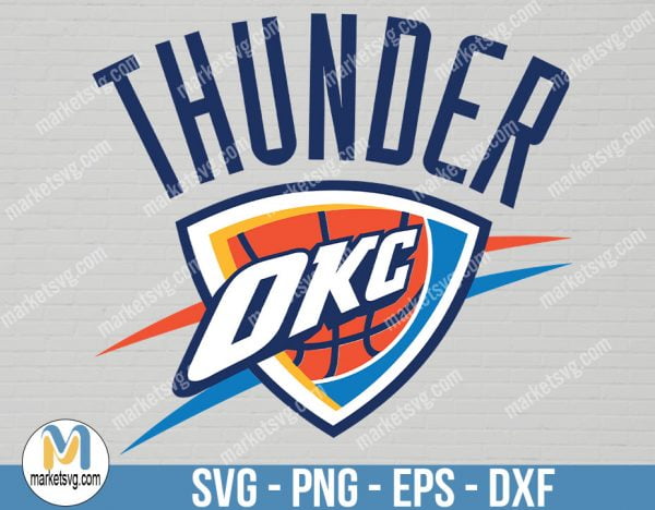 Oklahoma City Thunder Logo, Oklahoma City Thunder Logo SVG, Logo svg, NBA svg, NBA Team svg, Sports svg, Cricut, NBA12
