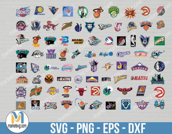 NBA SVG, NBA Logo Bundle svg, NBA Team svg, Svg Bundle, Svg Files, Svg Files For Cricut, Svg, Png Bundle, Eps Bundle, Dxf, Png, Instant Download, NBA2