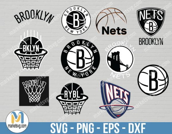 Brooklyn Nets Logo, Brooklyn Nets Logo SVG, Logo svg, Bundle svg, Instant Download, NBA svg, NBA Team svg, Sports svg, Cricut, NBA61