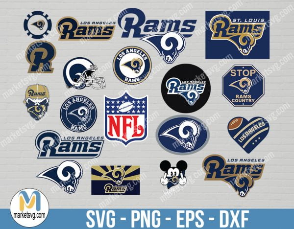 Los Angeles Rams, Los Angeles Rams svg, Bundle svg, NFL Bundle svg, Logo svg, NFL svg, NFL Team svg, Sports svg, Cricut, NFL18