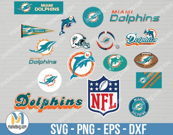 Miami Dolphins, Miami Dolphins svg, Bundle svg, NFL Bundle svg, Logo svg, NFL svg, NFL Team svg, Sports svg, Cricut, NFL19