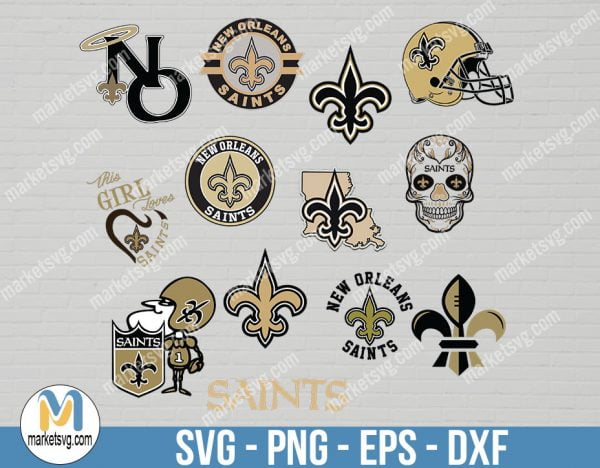 New Orleans Saints, New Orleans Saints svg, Bundle svg, NFL Bundle svg, Logo svg, NFL svg, NFL Team svg, Sports svg, Cricut, NFL22