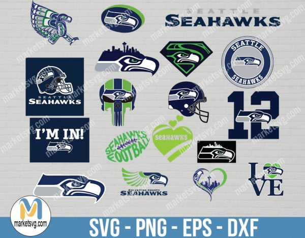 Seattle Seahawks, Seattle Seahawks svg, Bundle svg, NFL Bundle svg, Logo svg, NFL svg, NFL Team svg, Sports svg, Cricut, NFL27
