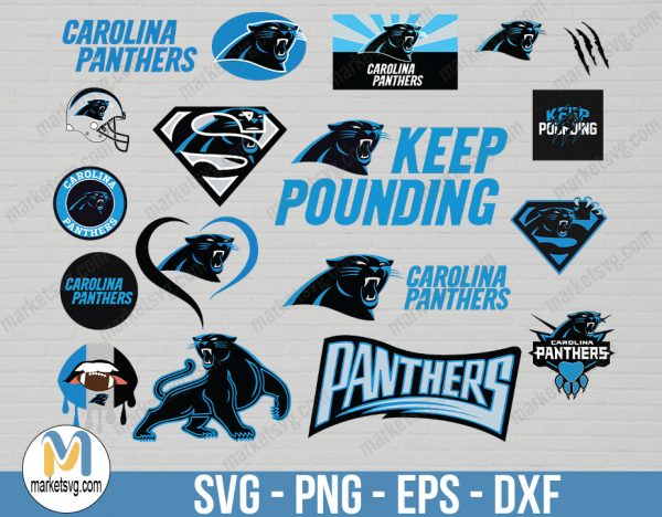 Carolina Panthers, Carolina Panthers svg, Bundle svg, NFL Bundle svg, Logo svg, NFL svg, NFL Team svg, Sports svg, Cricut, NFL5