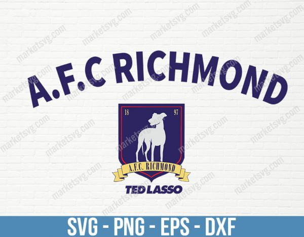 AFC Richmond Logo SVG, Ted Lasso SVG, Digital vector cut file, Richmond vinyl cut svg, eps, Cricut, Silhouette, SP28