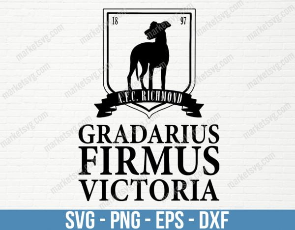 Ted Lasso AFC Richmond Gradarius Firmus Victoria, AFC Richmond Logo SVG, Ted Lasso SVG, Cricut, MLS svg, SP31