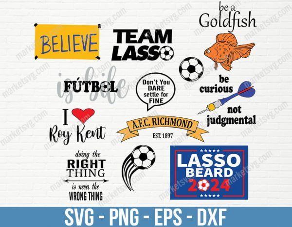 AFC Richmond Logo SVG, Ted Lasso SVG, Ted Lasso Bundle svg, Bundle svg, Richmond vinyl cut svg, eps, Cricut, Silhouette, SP32