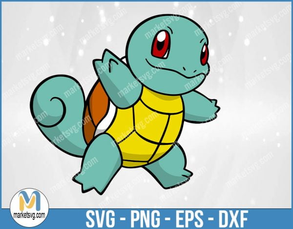 Squirtle SVG, Squirtle Pokemon SVG, Charmander SVG, Cricut Cut File Silhouette, Digital Instant Download, CH3