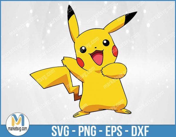 Pikachu SVG, Pokemon SVG, Charmander SVG, Cricut, Silhouette, decal, vinyl, papercut, Instant download,CH5