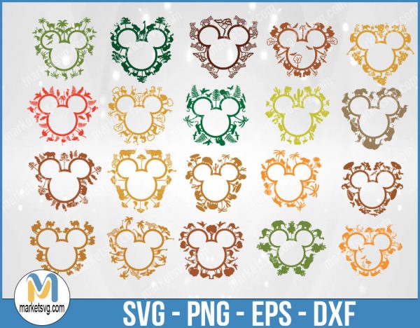 Disney Safari Zoo, Disney Safari ,Mickey Safari svg Mouse Safari Cut files svg dxf png Mouse vacation svg, DB1