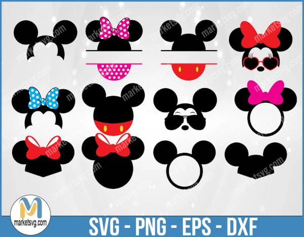 Disney Bundle, Mickey Mouse SVG, Minnie Mouse SVG, Mickey and Minnie SVG, File For Cricut, For Silhouette, DB7