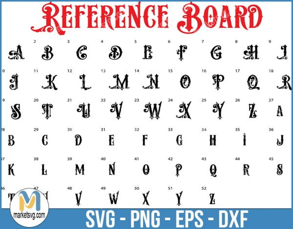 Reference Board, Font svg, Cricut, svg files, silhouette, Reference Board svg, DB28