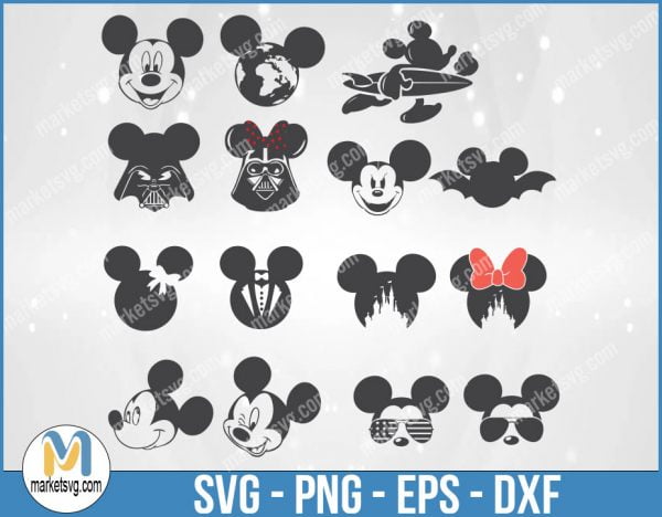 Disney Bundle, Mickey Mouse SVG, Minnie Mouse SVG, Mickey and Minnie SVG, File For Cricut, For Silhouette, DB3