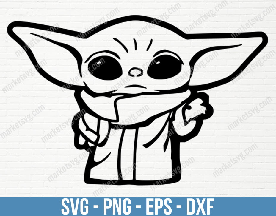 DXF file Cricut Files Baby yoda SVG,SVG file PNG file EPS file 