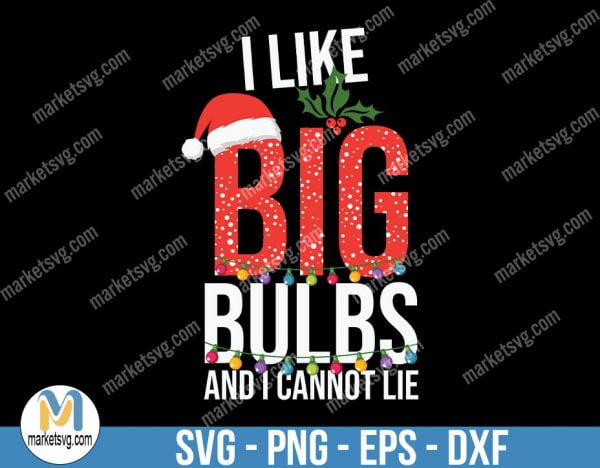 I Like Big Bulbs and Cant Lie Christmas, Christmas svg, Merry Christmas svg, Santa svg, Grinch svg, Christmas shirt Svg, C706