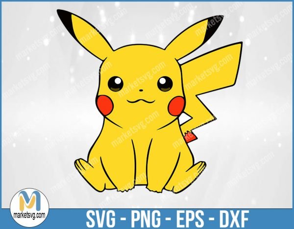 Pikachu SVG, Pokemon SVG, Charmander SVG, Cricut, Silhouette, decal, vinyl, papercut, Instant download,CH7