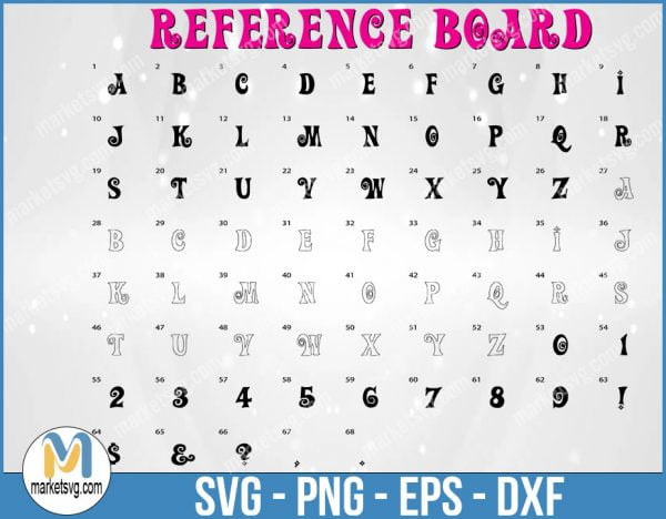 Reference Board, Font svg, Cricut, svg files, silhouette, Reference Board svg, DB14