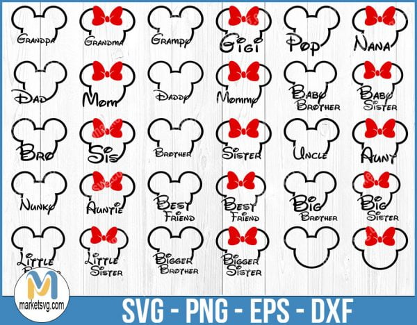 Disney svg, Mickey SVG, Minnie SVG, Mickey Mouse Svg, Minnie Mouse Svg, Family Vacation Svg, For Cricut, For Silhouette, Cut File, DN217