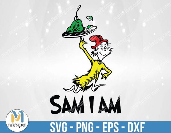 Sam I Am, Dr Seuss Svg, Cat In The Hat SVG, Dr Seuss Hat SVG,Green Eggs And Ham Svg, Dr Seuss for Teachers Svg, DR10